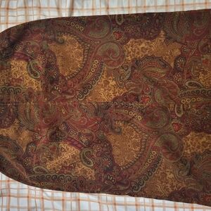 Paisley Print Skirt in Warm Brown and Burgundy